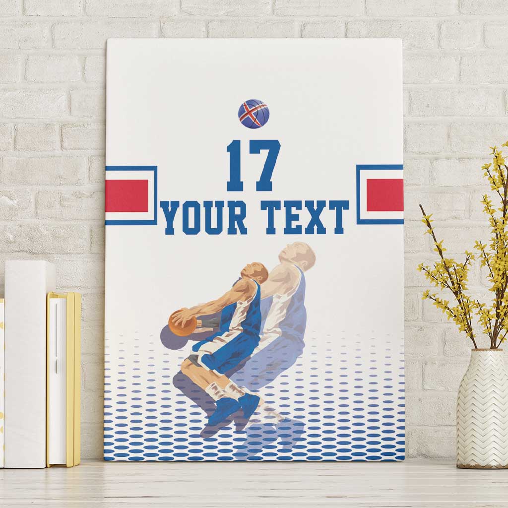 Iceland Basketball Custom Canvas Wall Art White Style