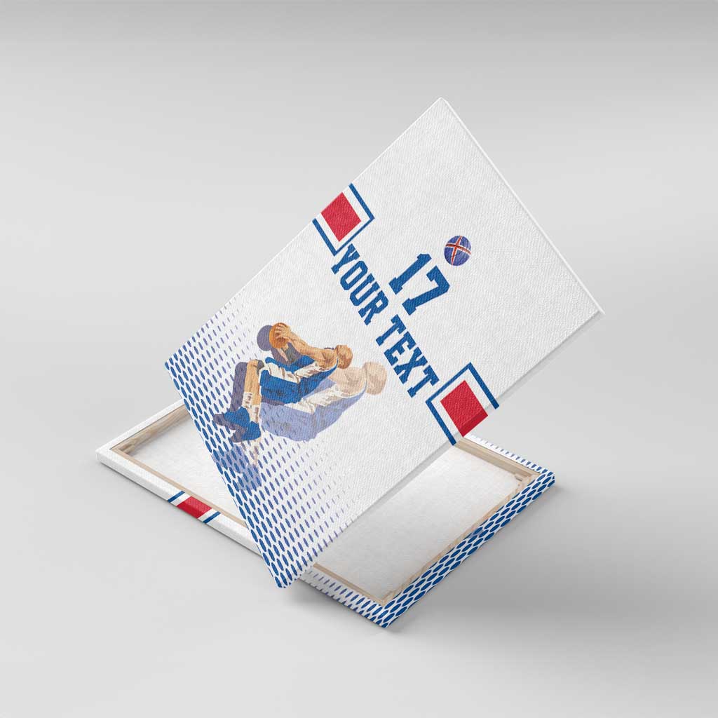Iceland Basketball Custom Canvas Wall Art White Style