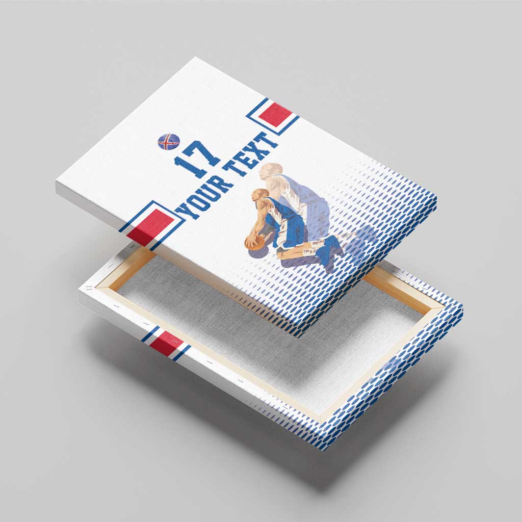 Iceland Basketball Custom Canvas Wall Art White Style