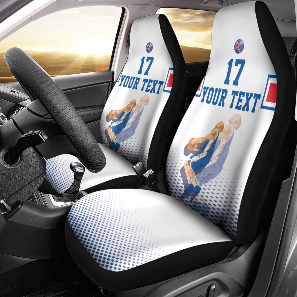 Iceland Basketball Custom Car Seat Cover White Style