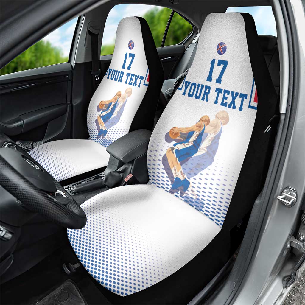 Iceland Basketball Custom Car Seat Cover White Style