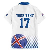 Iceland Basketball Custom Family Matching Mermaid Dress and Hawaiian Shirt White Style