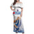 Iceland Basketball Custom Family Matching Off Shoulder Maxi Dress and Hawaiian Shirt White Style