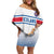 Iceland Basketball Custom Family Matching Off Shoulder Short Dress and Hawaiian Shirt White Style