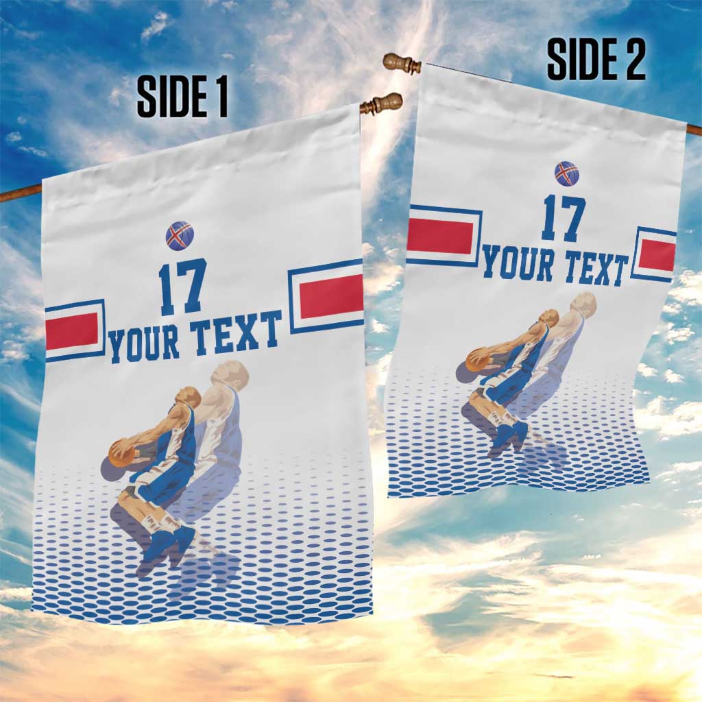 Iceland Basketball Custom Garden Flag White Style