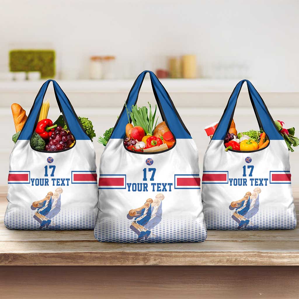 Iceland Basketball Custom Grocery Bag White Style