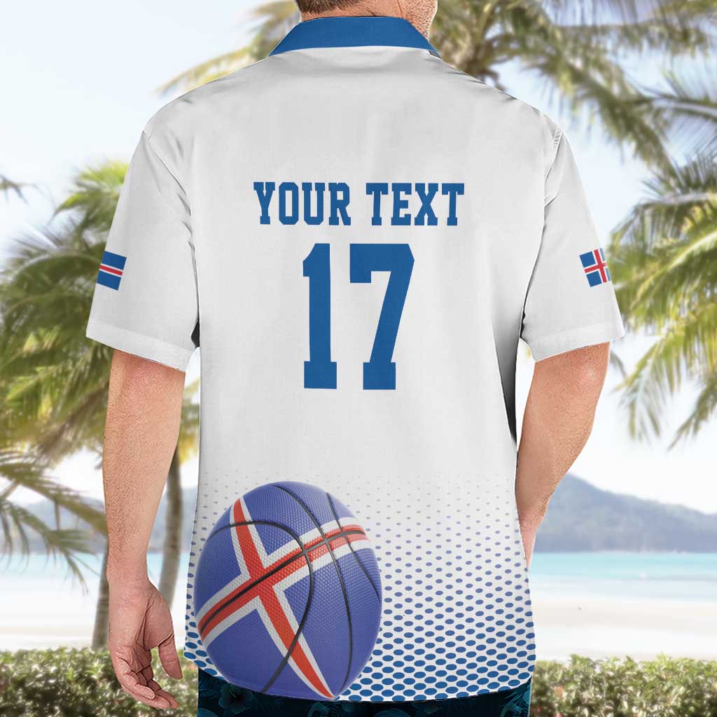 Iceland Basketball Custom Hawaiian Shirt White Style