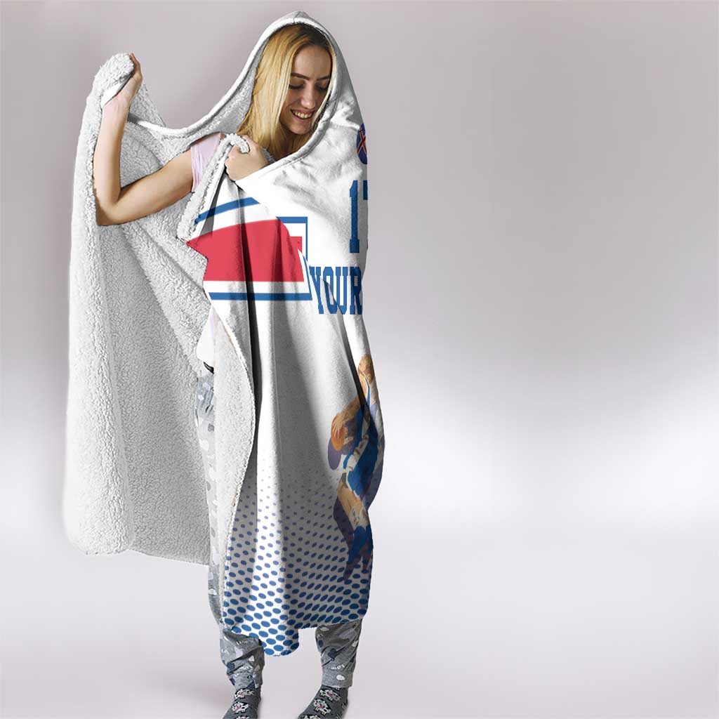 Iceland Basketball Custom Hooded Blanket White Style