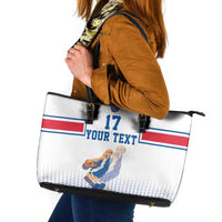 Iceland Basketball Custom Leather Tote Bag White Style