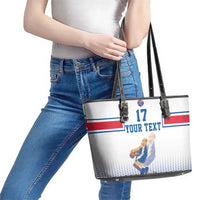 Iceland Basketball Custom Leather Tote Bag White Style