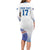 Iceland Basketball Custom Long Sleeve Bodycon Dress White Style