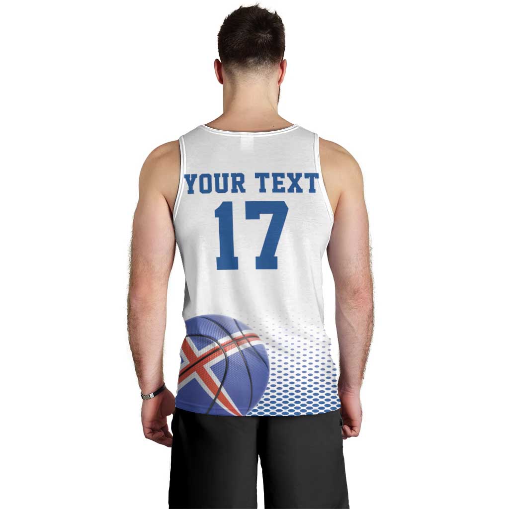 Iceland Basketball Custom Men Tank Top White Style