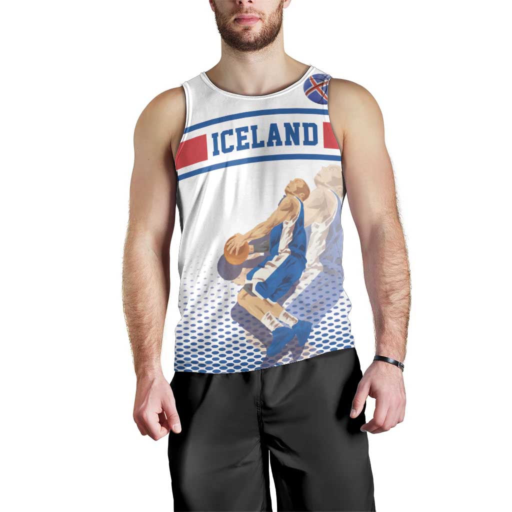 Iceland Basketball Custom Men Tank Top White Style