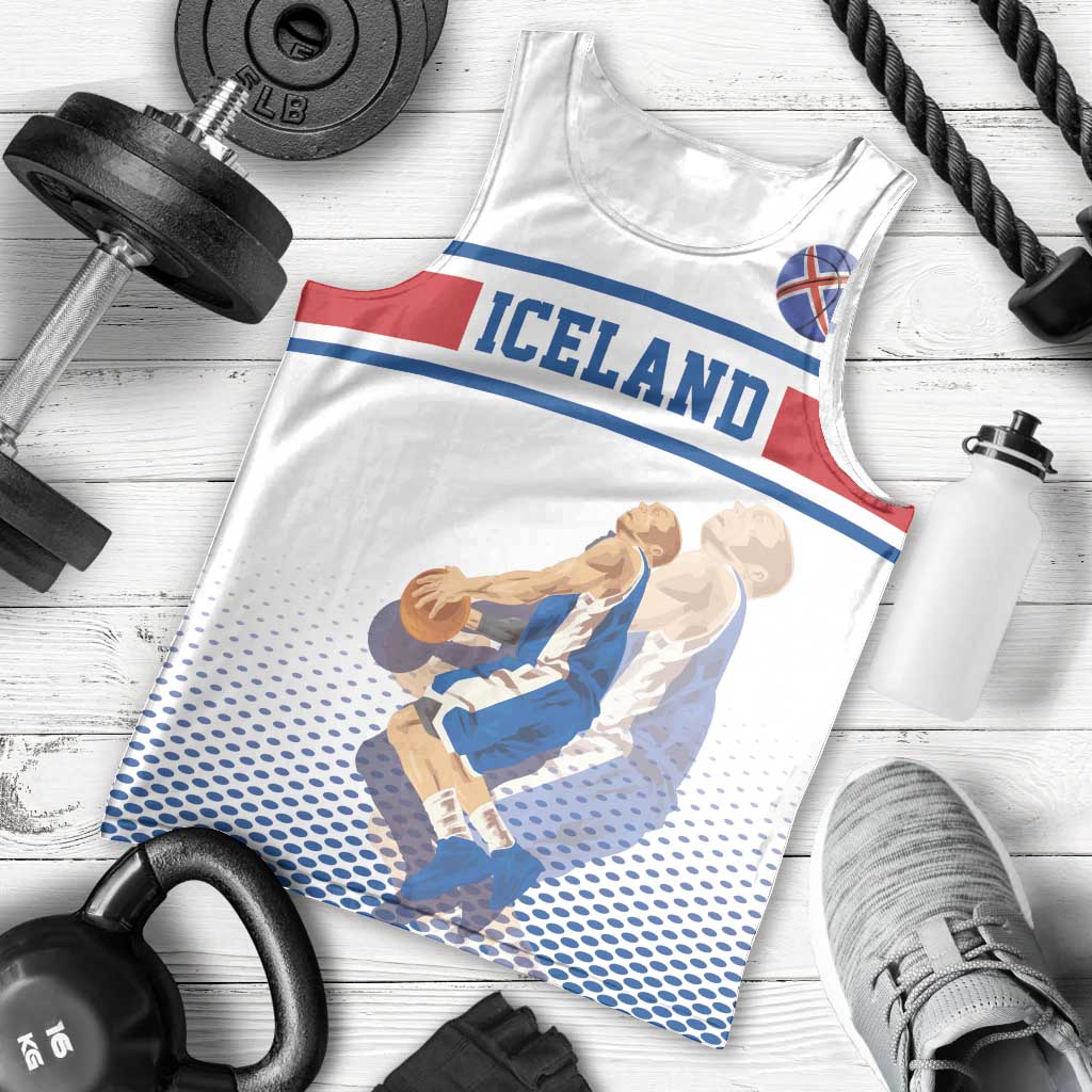 Iceland Basketball Custom Men Tank Top White Style
