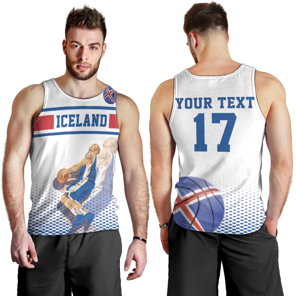 Iceland Basketball Custom Men Tank Top White Style