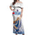 Iceland Basketball Custom Off Shoulder Maxi Dress White Style
