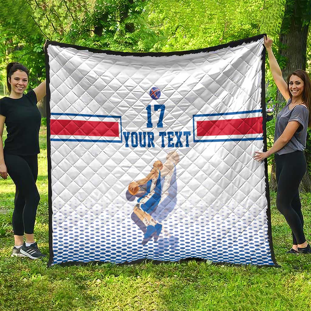 Iceland Basketball Custom Quilt White Style
