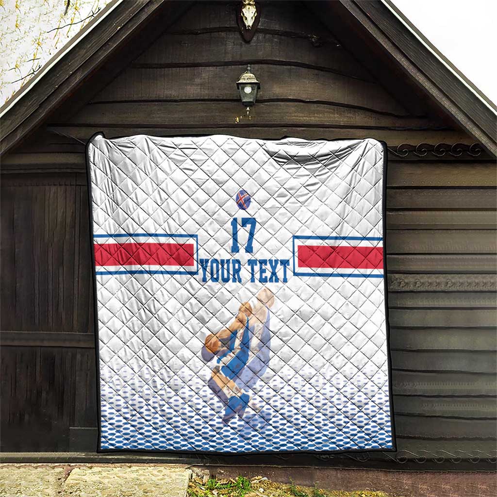 Iceland Basketball Custom Quilt White Style