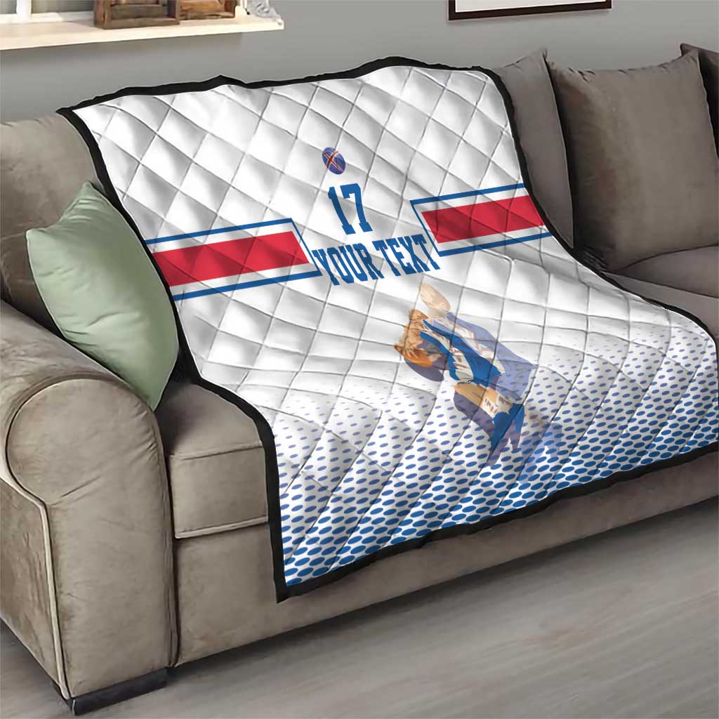 Iceland Basketball Custom Quilt White Style