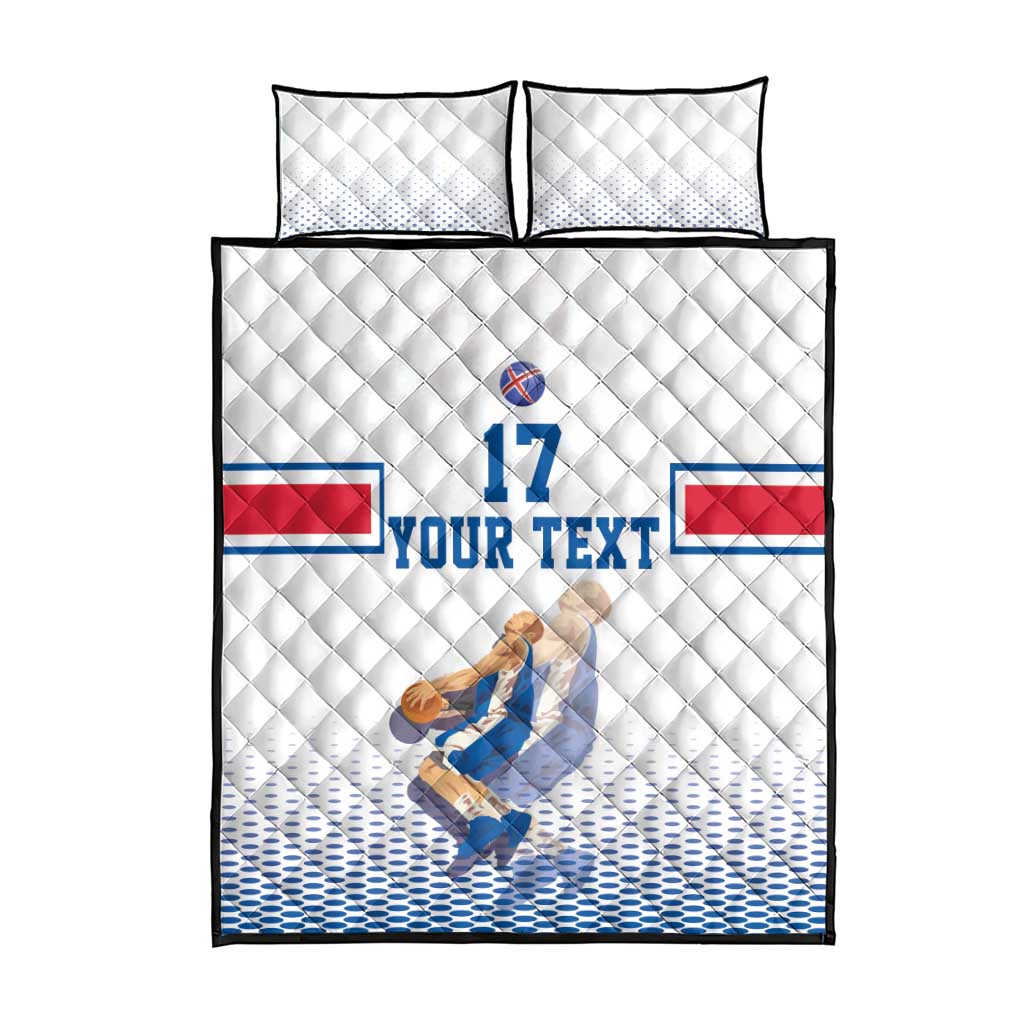 Iceland Basketball Custom Quilt Bed Set White Style