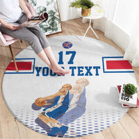 Iceland Basketball Custom Round Carpet White Style