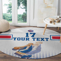 Iceland Basketball Custom Round Carpet White Style