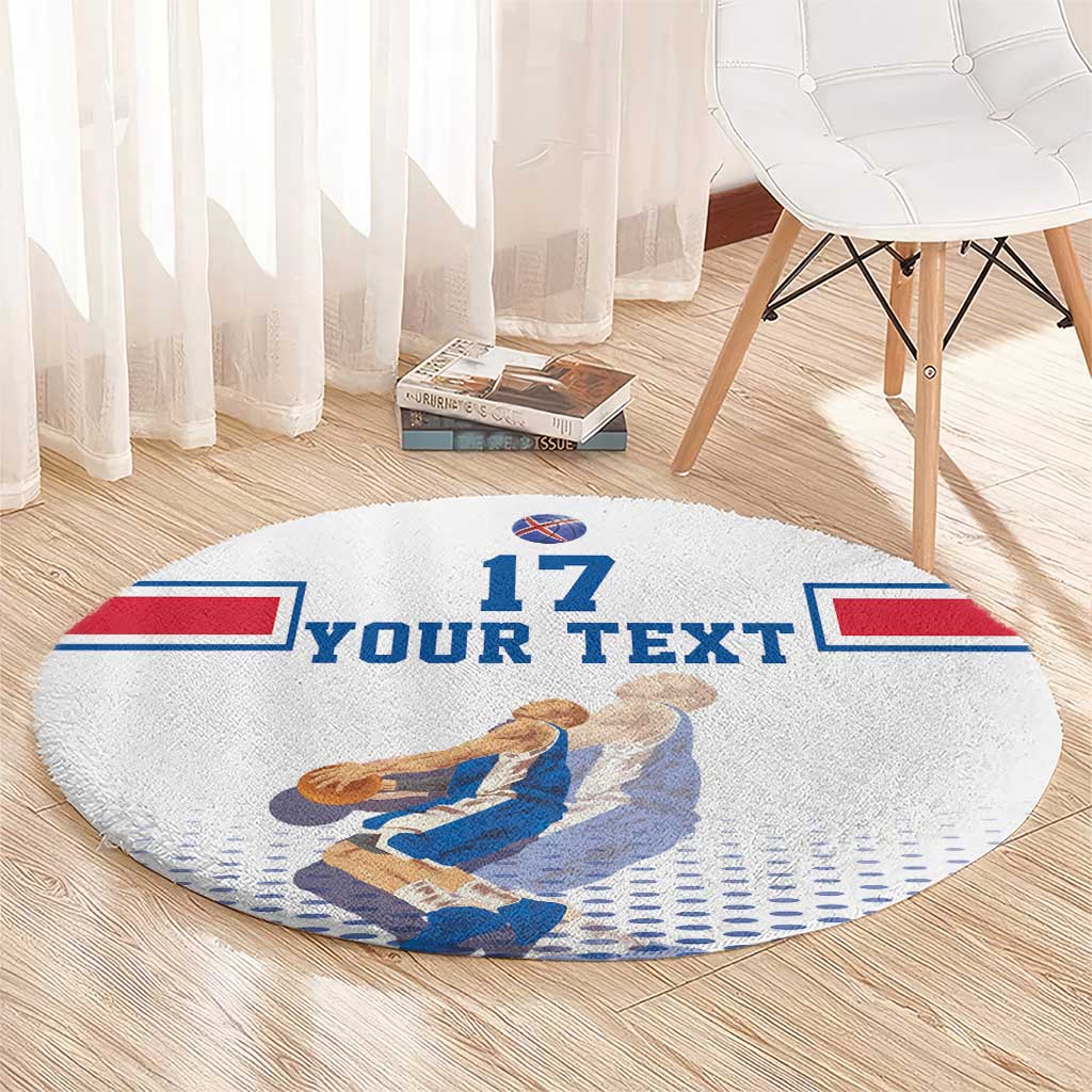 Iceland Basketball Custom Round Carpet White Style