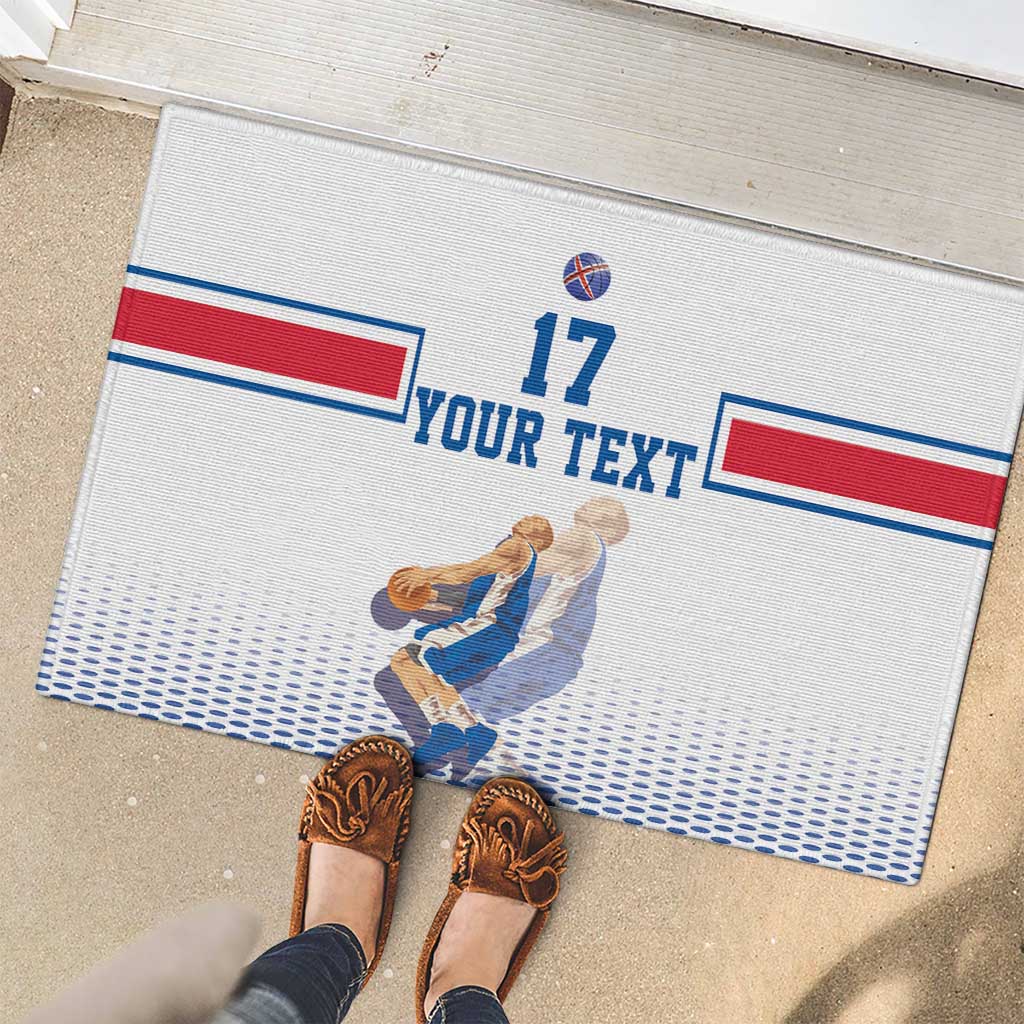 Iceland Basketball Custom Rubber Doormat White Style