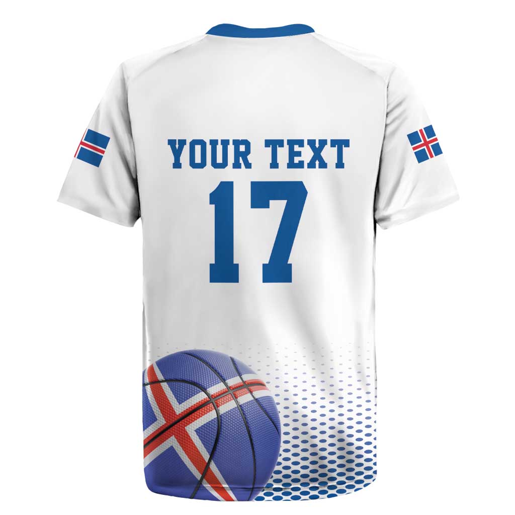 Iceland Basketball Custom Rugby Jersey White Style