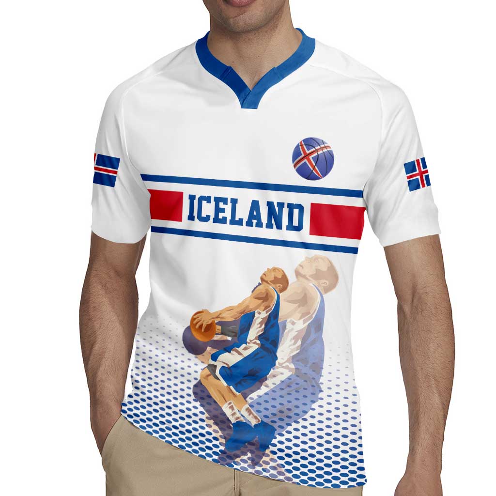 Iceland Basketball Custom Rugby Jersey White Style