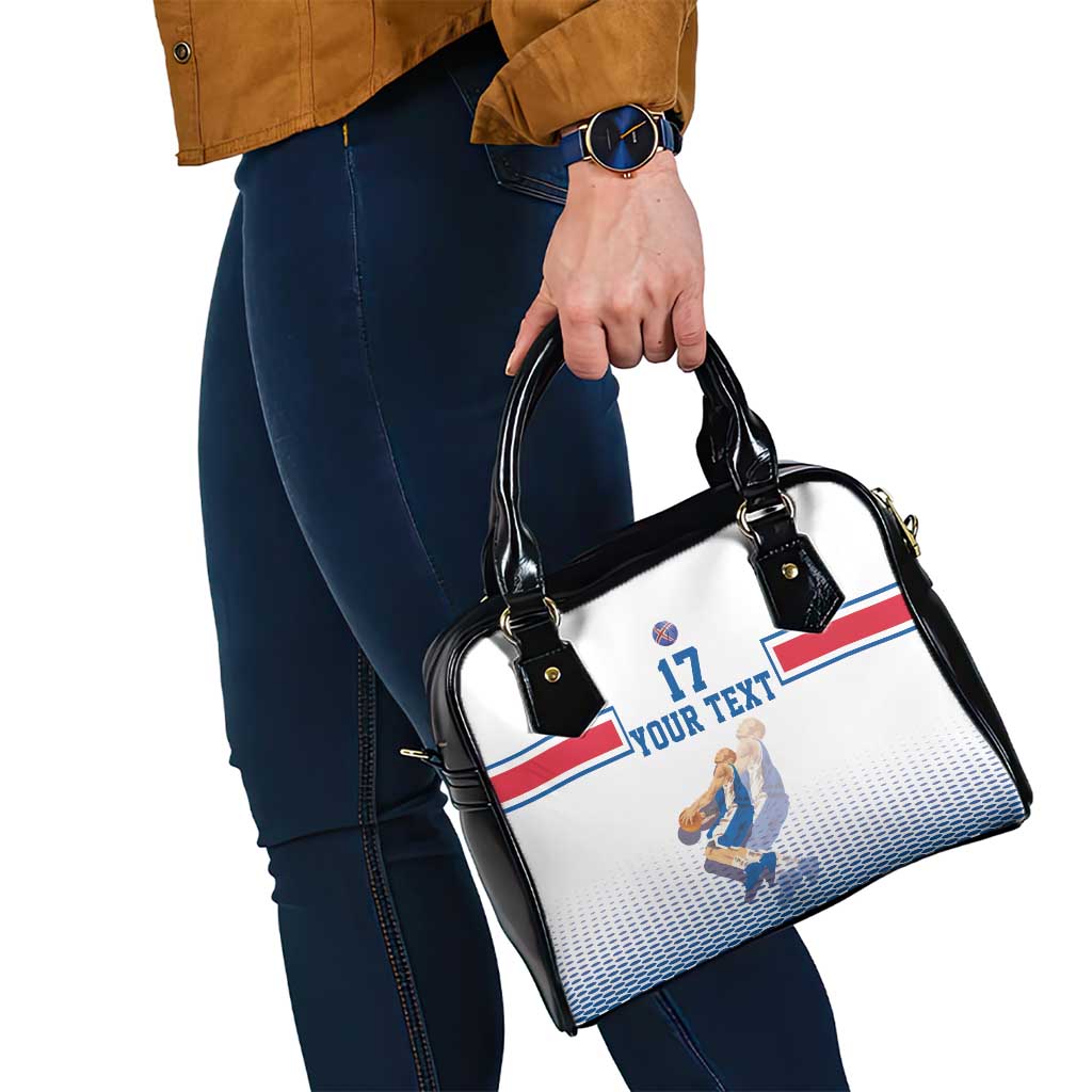 Iceland Basketball Custom Shoulder Handbag White Style