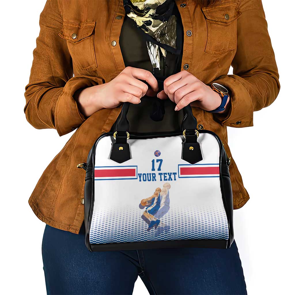 Iceland Basketball Custom Shoulder Handbag White Style