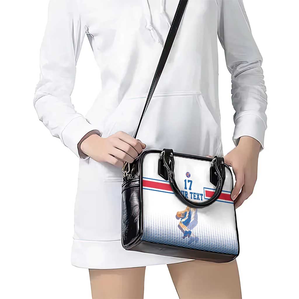 Iceland Basketball Custom Shoulder Handbag White Style