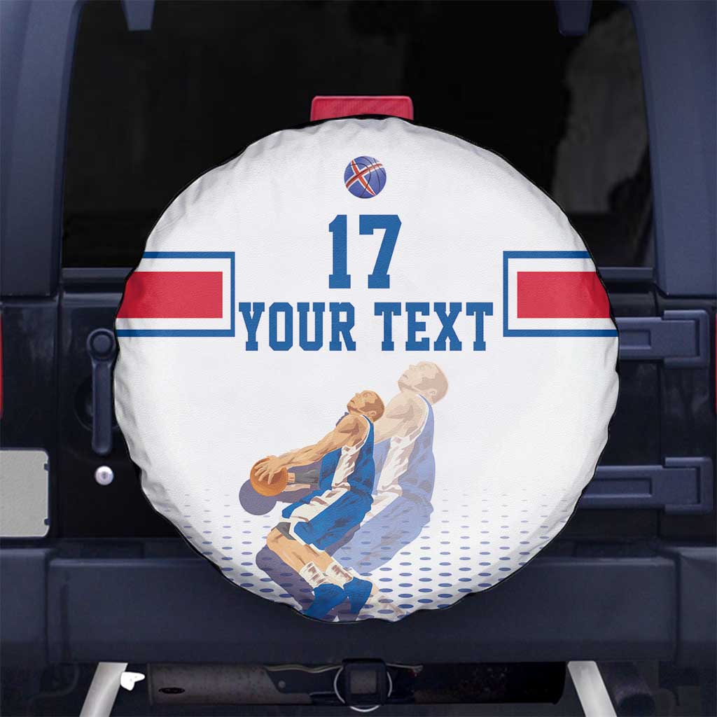 Iceland Basketball Custom Spare Tire Cover White Style