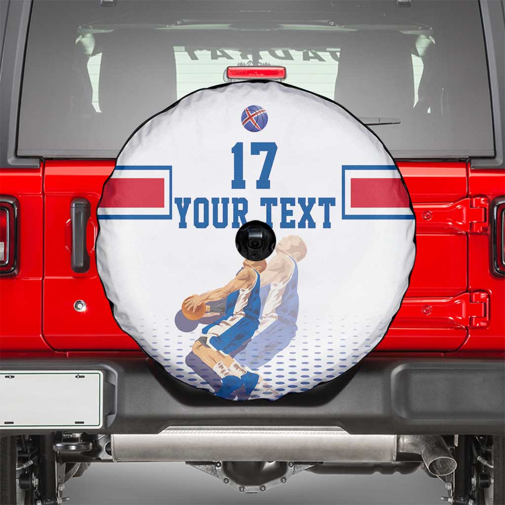 Iceland Basketball Custom Spare Tire Cover White Style