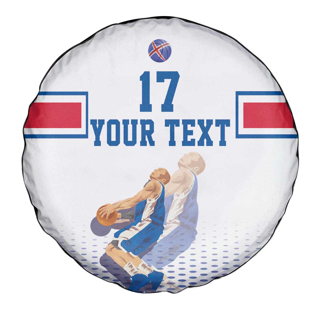 Iceland Basketball Custom Spare Tire Cover White Style
