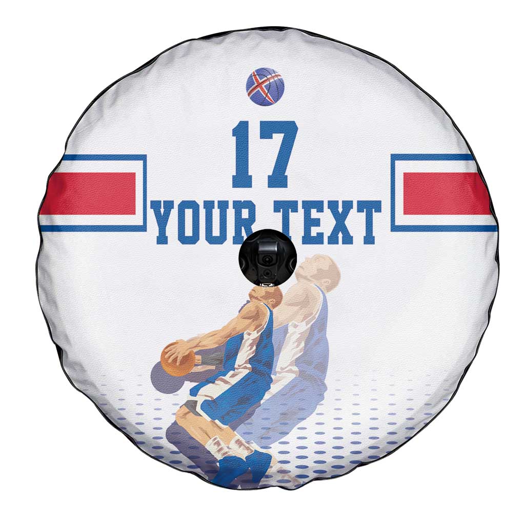 Iceland Basketball Custom Spare Tire Cover White Style