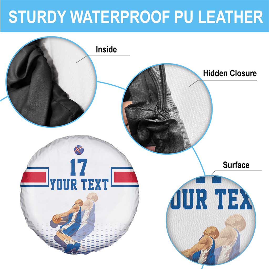 Iceland Basketball Custom Spare Tire Cover White Style