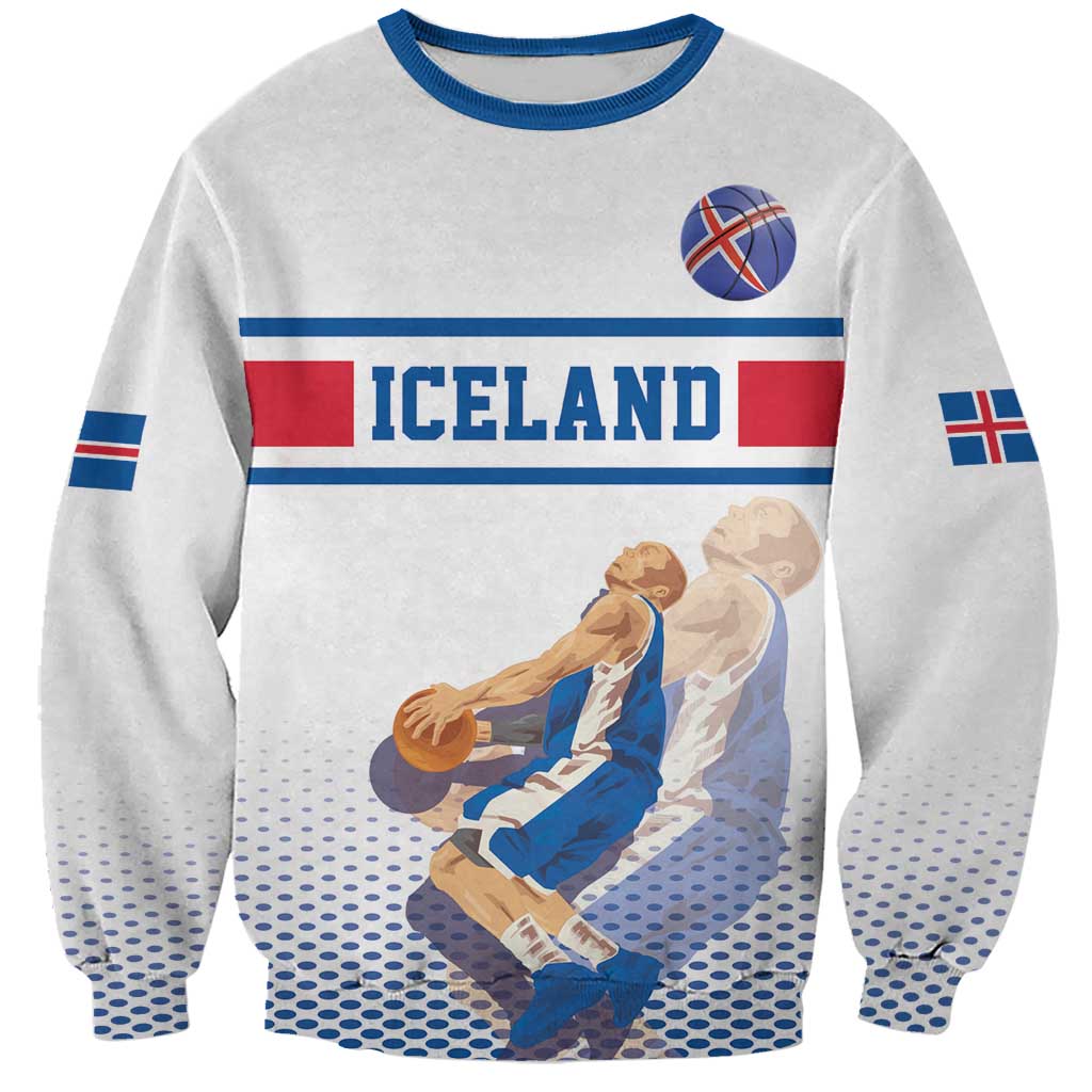 Iceland Basketball Custom Sweatshirt White Style