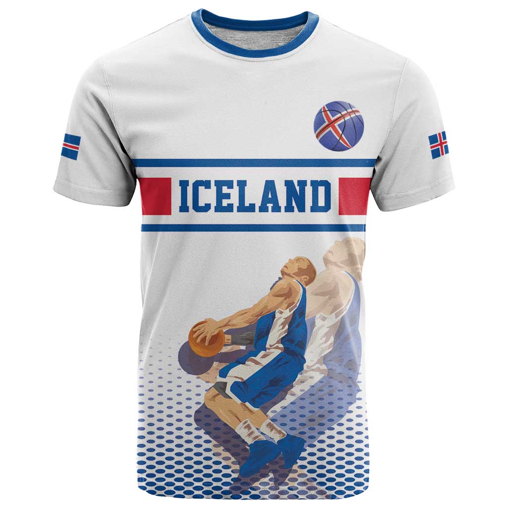 Iceland Basketball Custom T Shirt White Style