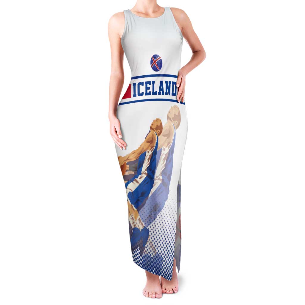 Iceland Basketball Custom Tank Maxi Dress White Style