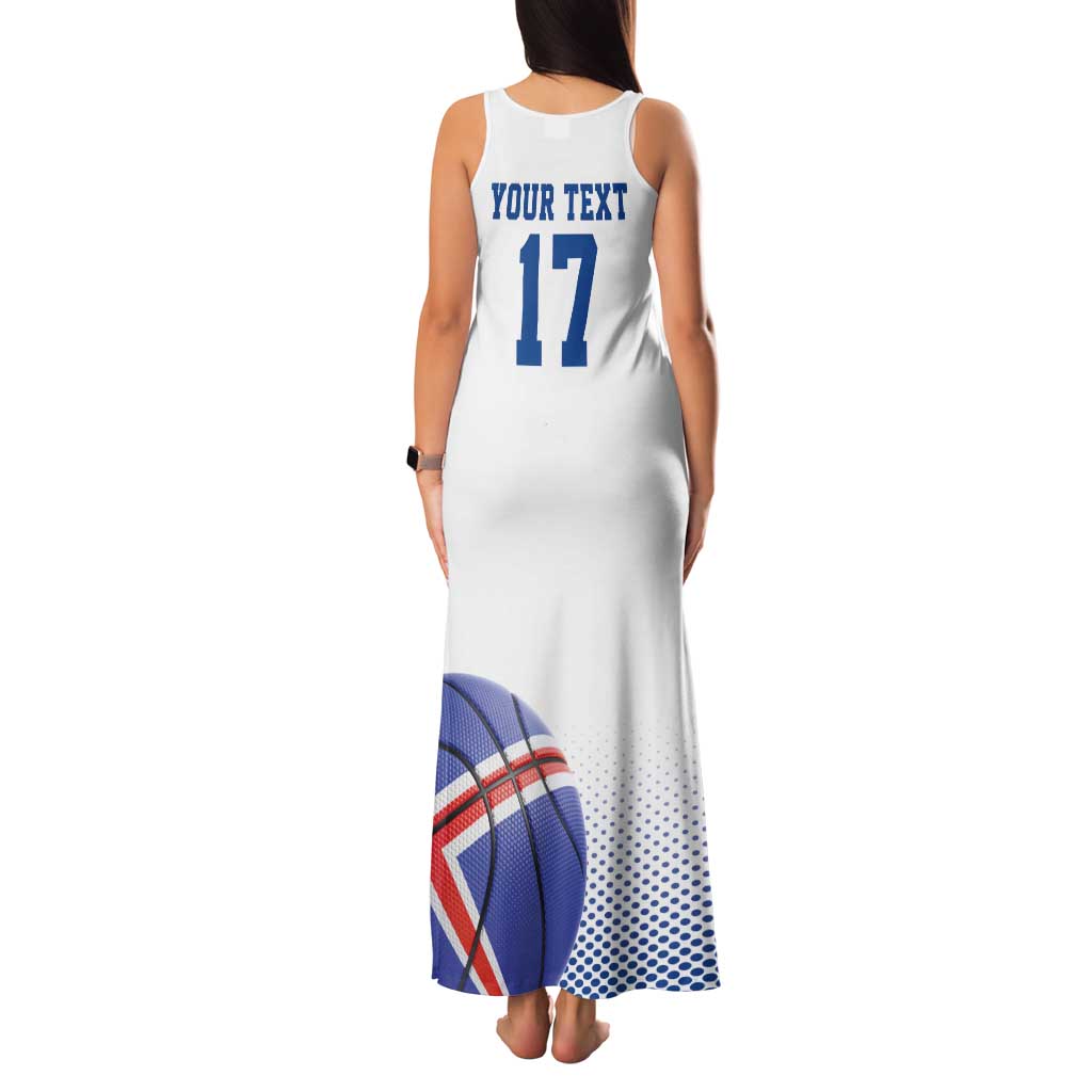 Iceland Basketball Custom Tank Maxi Dress White Style