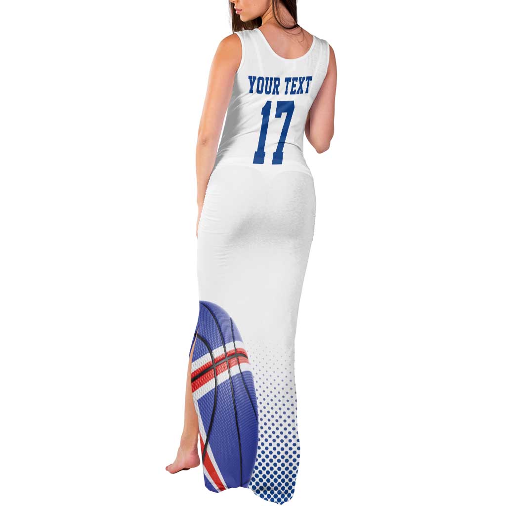Iceland Basketball Custom Tank Maxi Dress White Style