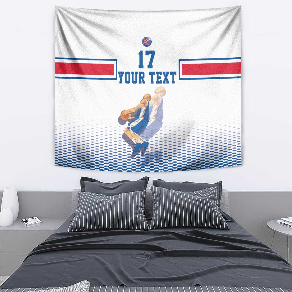 Iceland Basketball Custom Tapestry White Style
