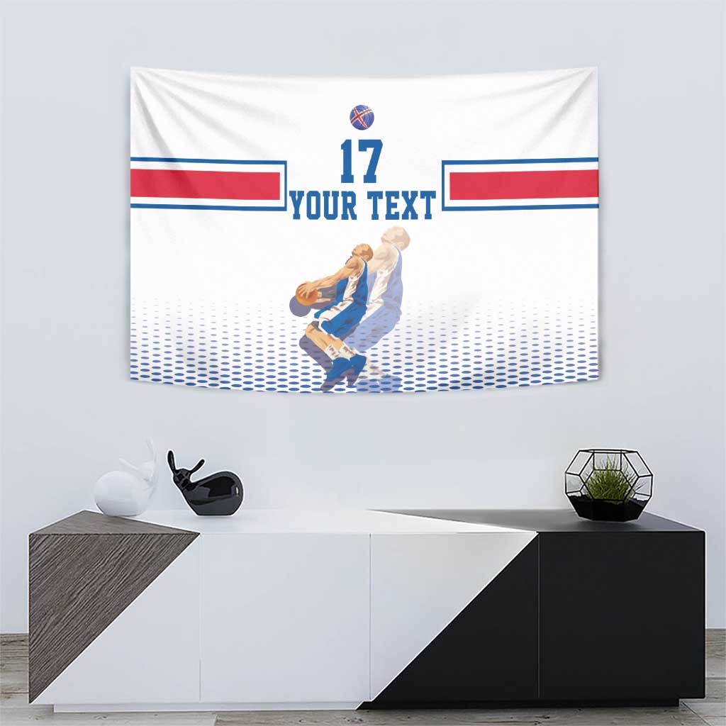 Iceland Basketball Custom Tapestry White Style