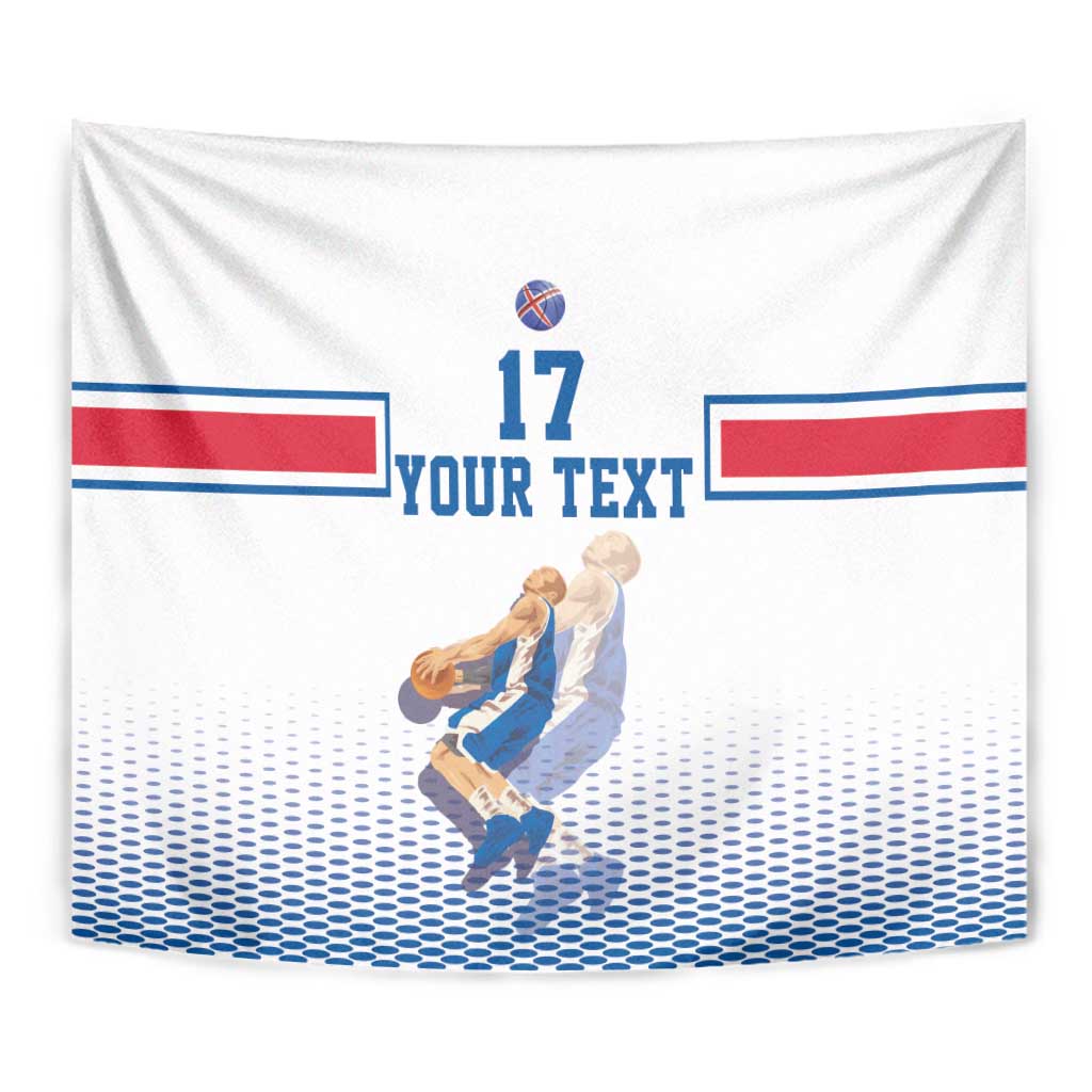 Iceland Basketball Custom Tapestry White Style