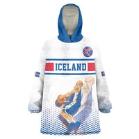 Iceland Basketball Custom Wearable Blanket Hoodie White Style
