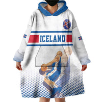 Iceland Basketball Custom Wearable Blanket Hoodie White Style