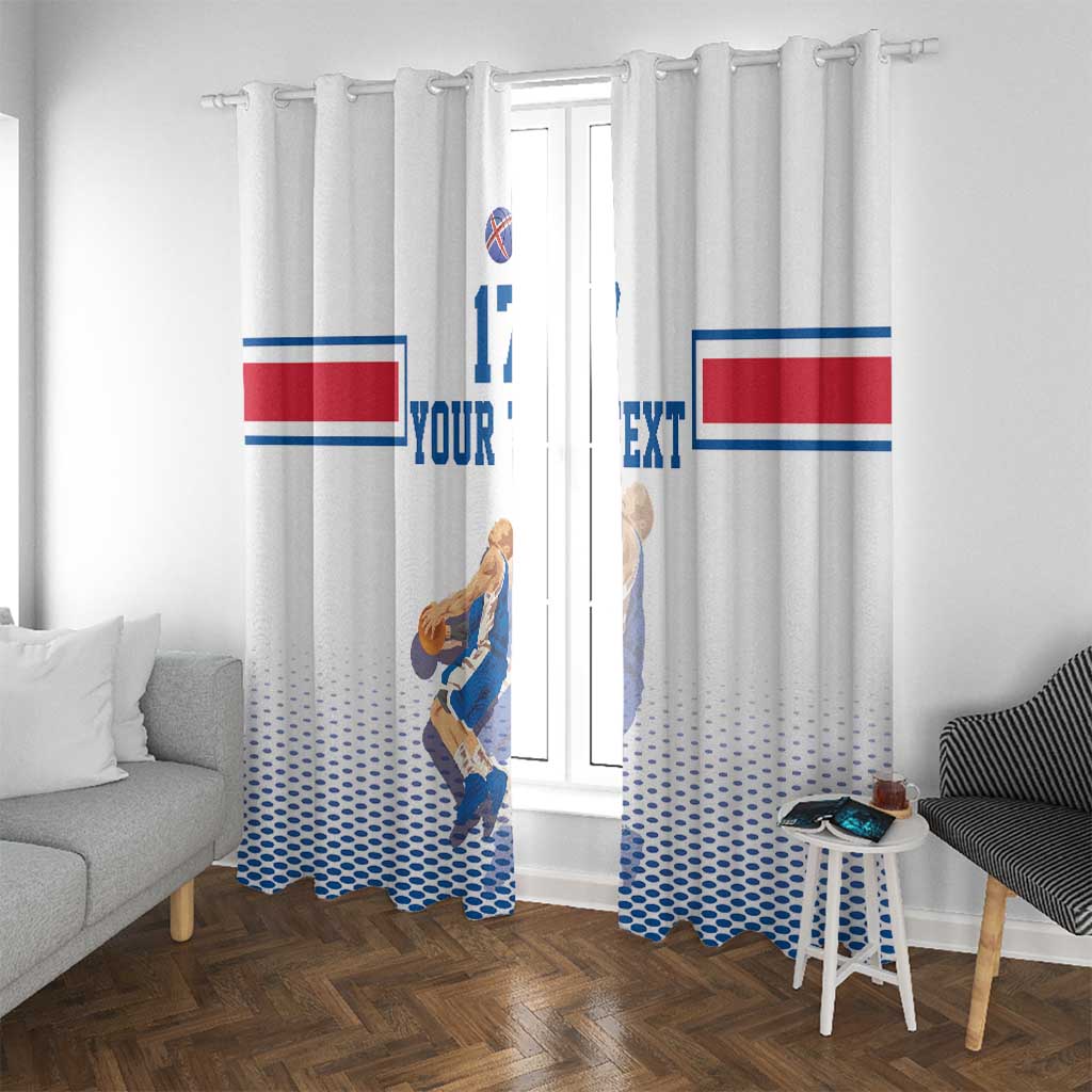 Iceland Basketball Custom Window Curtain White Style