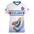 Iceland Basketball Custom Women V-Neck T-Shirt White Style